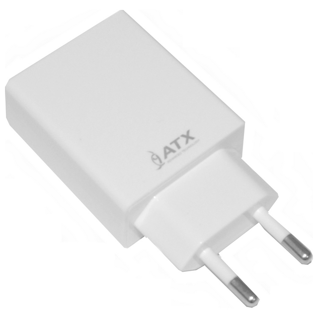 ATRAX CARICABATTERIE UA5 DA PARETE PER CASA DUAL USB CON MICRO USB 15W WHITE /
